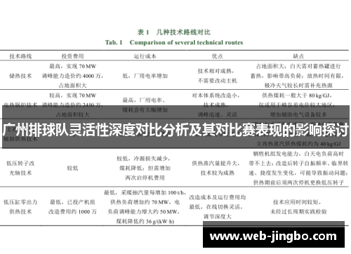 广州排球队灵活性深度对比分析及其对比赛表现的影响探讨